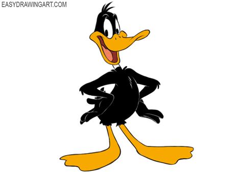 How To Draw Daffy Duck Easy Drawing Art