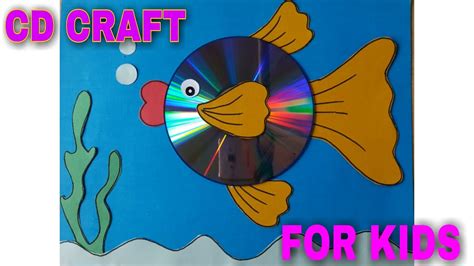 How To Make Cd Fish Craft Easy Fish Craft Cd Craft For Kids Diy Cd