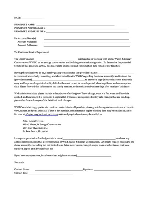 It could be something as informal another way to write an effective letter is to have a superior letter format or a letter template as a guide. Utility Release Letter Template printable pdf download