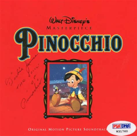 Dickie Jones Voice Of Disney Pinocchio Cd Soundtrack Autograph Psa Dna Coa Yq 12499 Picclick