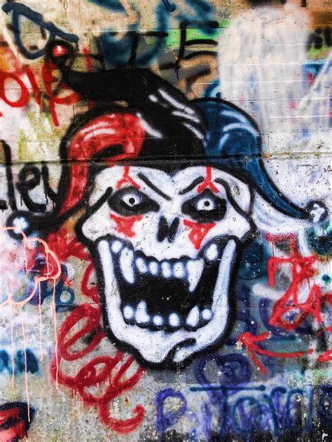 Graffiti Skull Clown Photograph By Kristie Bonnewell Fine Art America