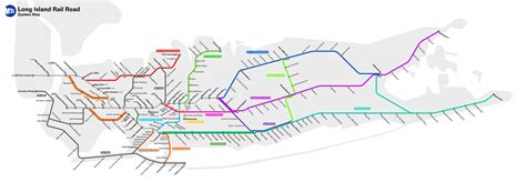 Mapa Del Tren De Long Island Líneas Y Estaciones De Ferrocarril De