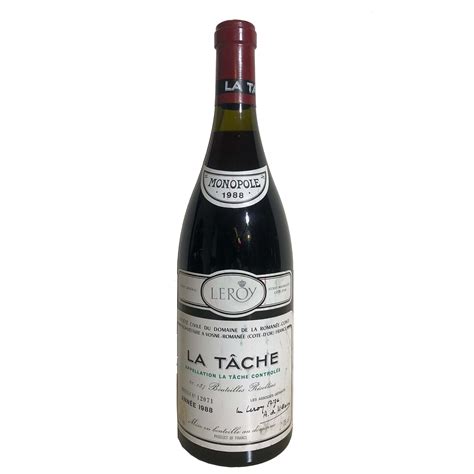 Drc romanee conti 1982 vintage rare empty bottle from japan rare no cork. La Tâche AOC 1988 - Domaine de la Romanée-Conti