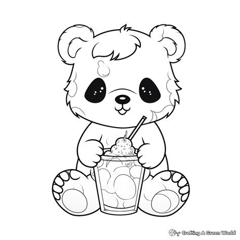 Animals Drinking Boba Coloring Pages Free And Printable