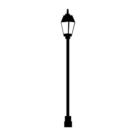 Street Lamp Post Clipart Transparent Background Simple Hand Painted