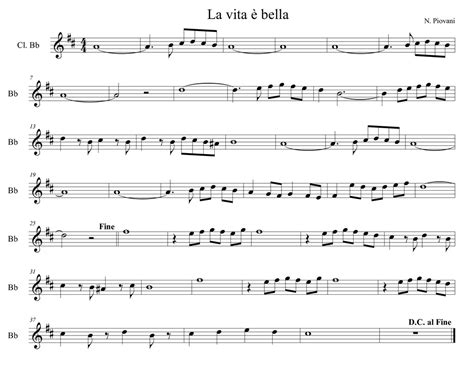 Download spartito la vita è bella. Spartiti - Associazione Omniarte