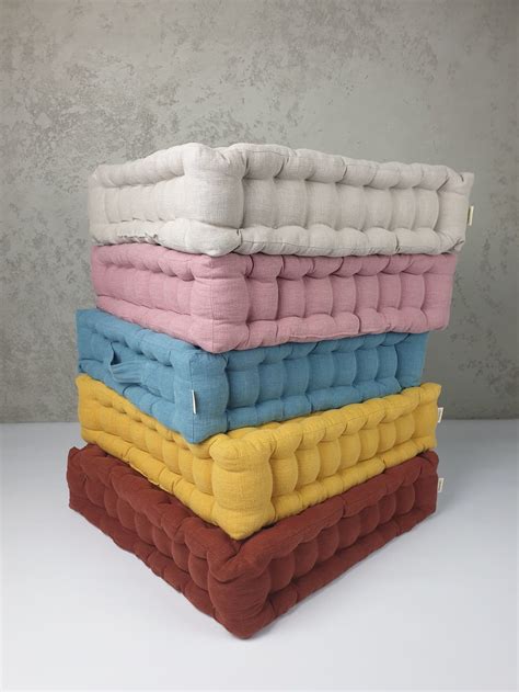 Flax mattress beautifully quilted in french style. Floor pouf Mattress Quilted Cushion Floor Seating Flax ...