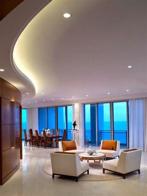 But in general design of suspended ceilings in the bedroom can be anything, because everyone is used to resting in his own way. curved LED ceiling lighting built in suspended ceiling ...