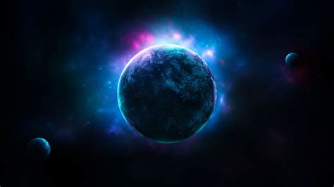 Purple Sphere Planet 4k