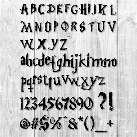 Harry Potter Letters SVG DXF PNG for Cricut Harry Potter Alphabet