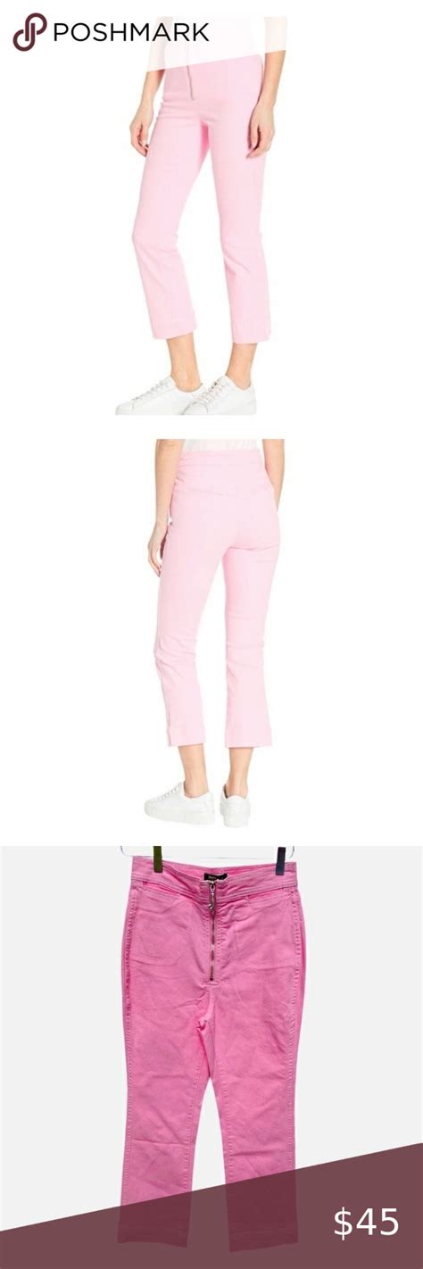Nwt Juicy Couture Denim Crop Flare Jeans Pink In Cropped Flare Jeans Cropped Flares
