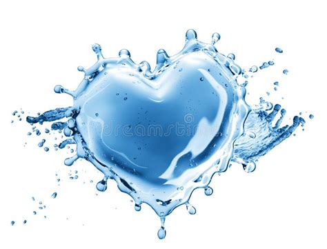 Heart Water Splash Stock Illustrations 10493 Heart Water Splash