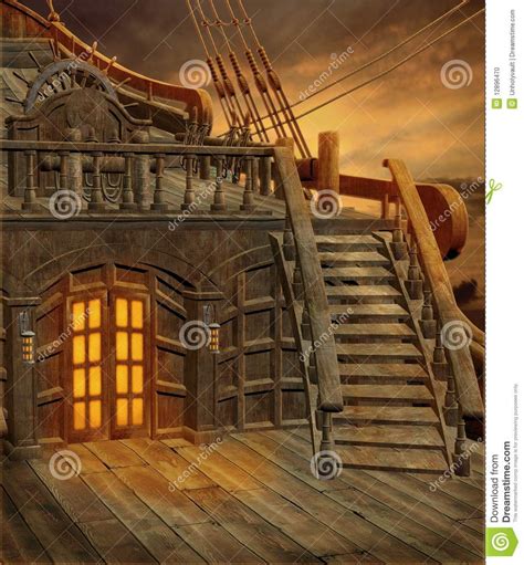 Photo About Pirate Ship Scenery With Stairs 12896470 Pirate Ship