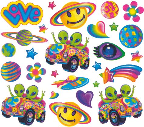 Lisa Frank 90s Stickers Clipart - Full Size Clipart (#1465298) - PinClipart
