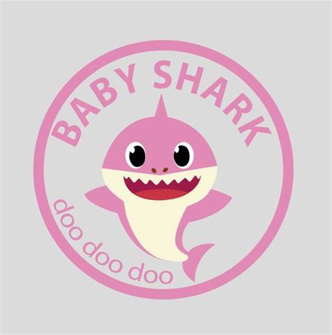 Included in the download is a.svg,.ai,.jpg, and silhouette file. Pink Baby Shark Design jpg PNG SVG and AI | Etsy