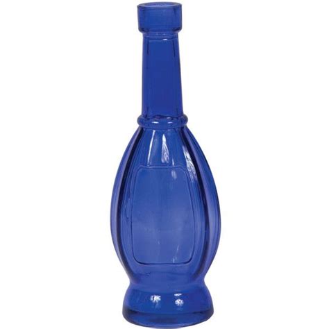 Small Cobalt Blue Vintage Glass Bottle Bulb Design Antique Potion Medicine Bottles Bud Vase