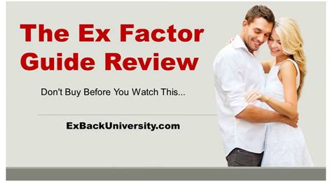 The Ex Factor Guide Review Dont Buy Before You Watch This Youtube