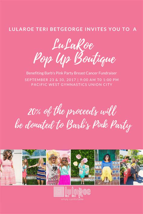Lularoe Pop Up Boutique Benefitting Barbs Pink Party