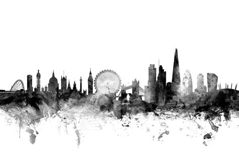 London Skyline 2 Black Style With A Poster Photowall