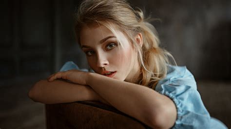 wallpaper women georgy chernyadyev blonde portrait depth of field alice tarasenko