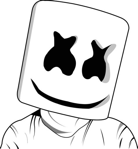 Marshmello Face Template