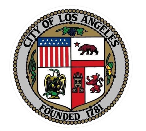 Los Angeles City Seal Decal 3 Inch Diameter Fire Attire