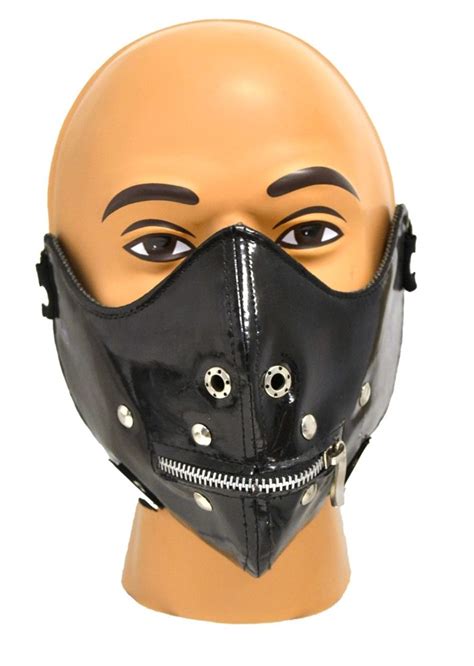 Picture Of Shiny Deluxe Black Mouth Mask Mouth Mask Black Mask