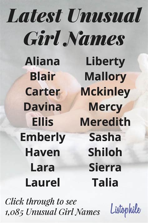 Pin On Unusual Girl Names