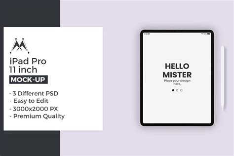 Download iPad Pro 11-inch Mock-Up Set (156500) | Mockups | Design ...