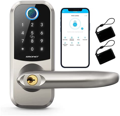 Smart Lock Smonet Fingerprint Keyless Entry Locks With Touchscreen