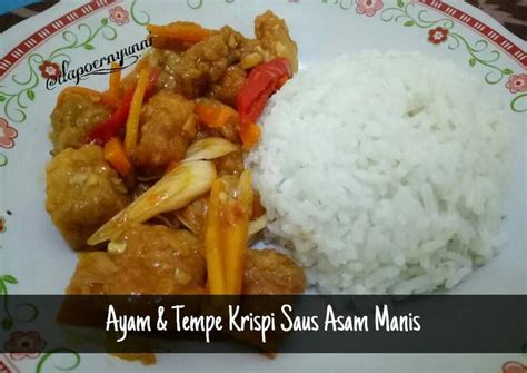 Panaskan minyak sayur dan margarin. Resep Ayam & Tempe Krispi Saus Asam Manis oleh Dhipa_dhip ...