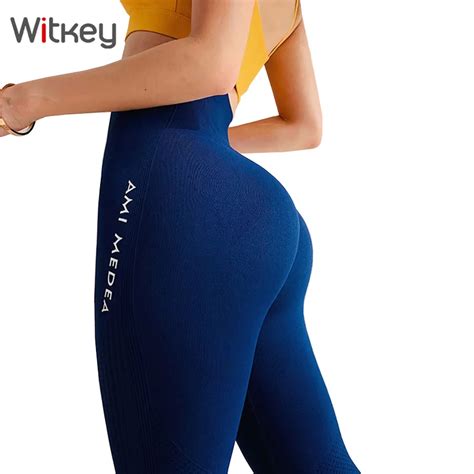 Witkey Yoga Pants Women High Waist Yoga Leggings Seamless Sport Leggings Women Running Pants