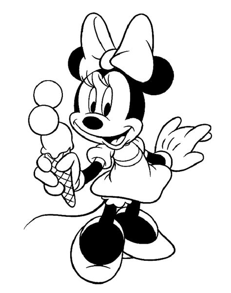 Minnie Mouse Gambar Mewarnai Mickey Mouse Buku Gambar Mewarnai Images