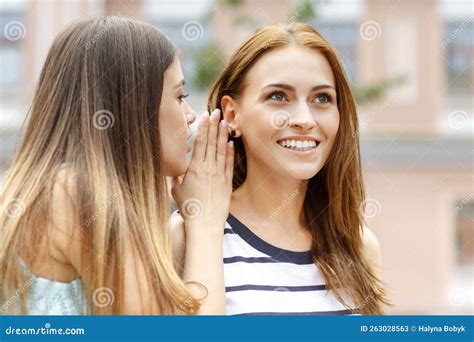 Pretty Girl Sharing Secrets To Female Friend Stock Image Image Of Friendship Secrets 263028563