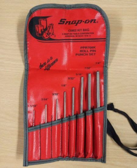 Snap On Ppr708k 8 Piece Roll Pin Punch Set Sold Home Tools
