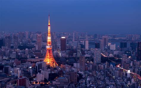 Tokyo Cityscapes Skyline Night Buildings Wallpaper 2560x1600 9563