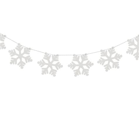 White Wooden Snowflake Christmas Bunting By Ginger Ray
