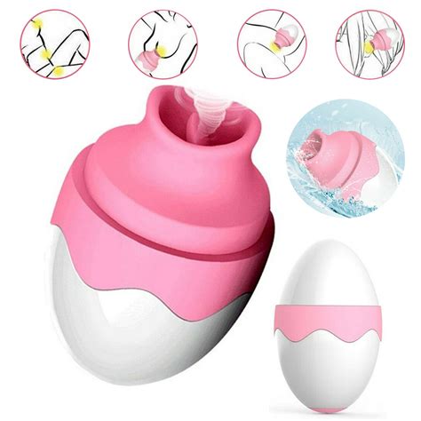 Clit Breast Nipple Sucker Vibrator Bllowjob Vibrating Tongue Women Toy
