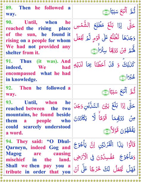 Read Surah Al Kahf With English Translation Quran O Sunnat Surah Al