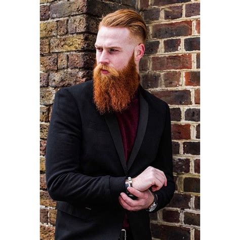 Gwilym Pugh Full Thick Red Beard Mustache Beards Bearded Man Men Mens Style Suit Tie Suits