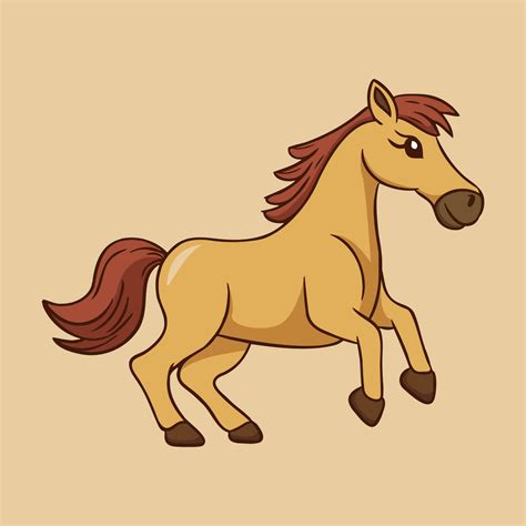Cute Horse Cartoon Vector Illustration For Kids Product 25639135 Vector