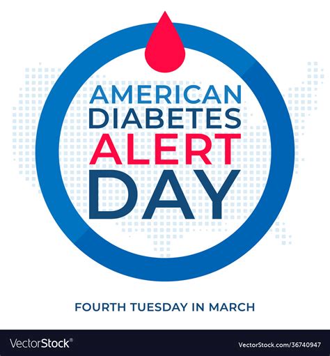American Diabetes Alert Day Banner Or Flyer Vector Image