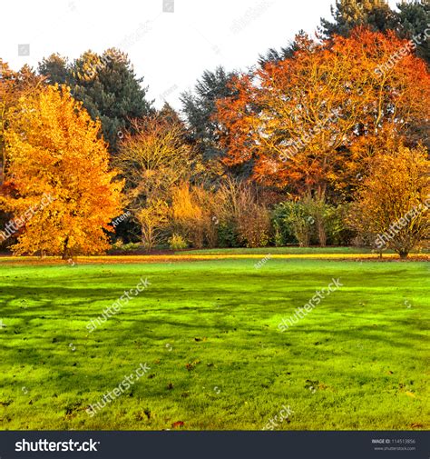 Autumn Landscape Park In Autumn Landscape With The