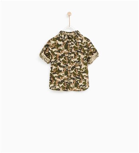 Camouflage Shirt Tops Baby Boy 3 Months 4 Years Kids Sale Zara