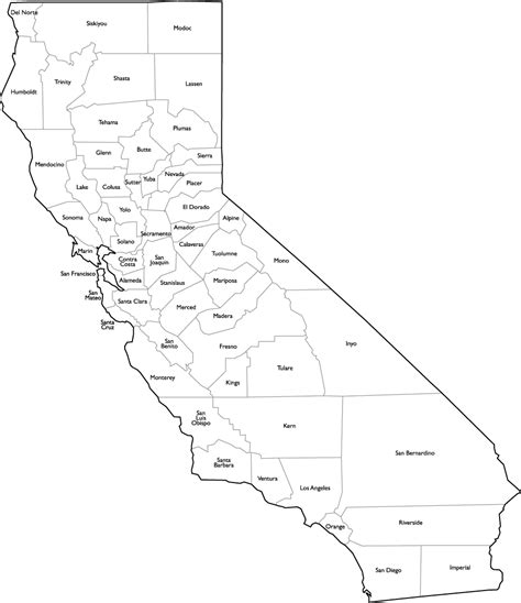 California County Map With County Names