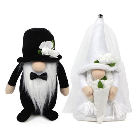 Mrlikale Wedding Gnomes Plush Decor Bride And Bridegroom Couples Plush