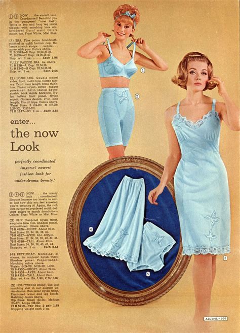 vintage lingerie catalog 1960s classic lingerie retro lingerie blue lingerie lingerie set