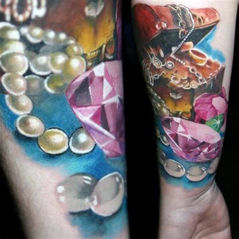 40 treasure chest tattoo designs for men valuable ink ideas