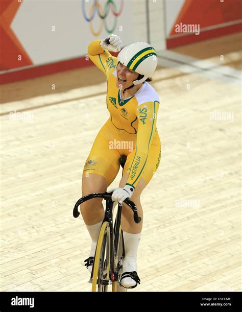 Australias Anna Meares Celebrates After Winning The Gold Medal For The Womens Sprint In The