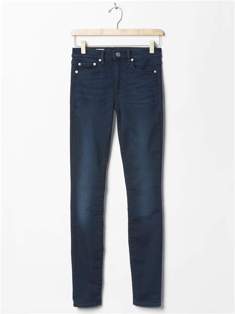 Gap 1969 Knit True Skinny Jeans In Blue Dark Indigo Lyst